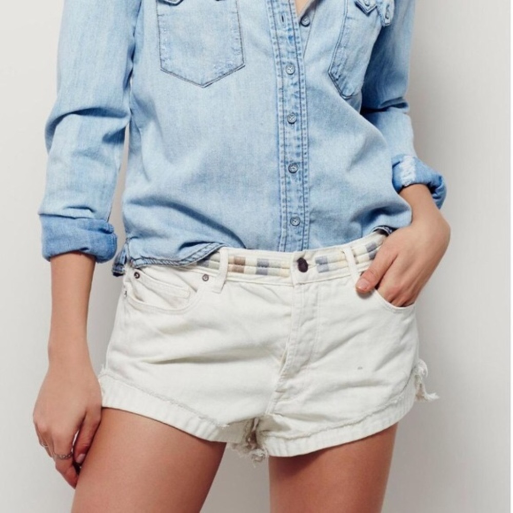 Free People Jean cutoff shorts